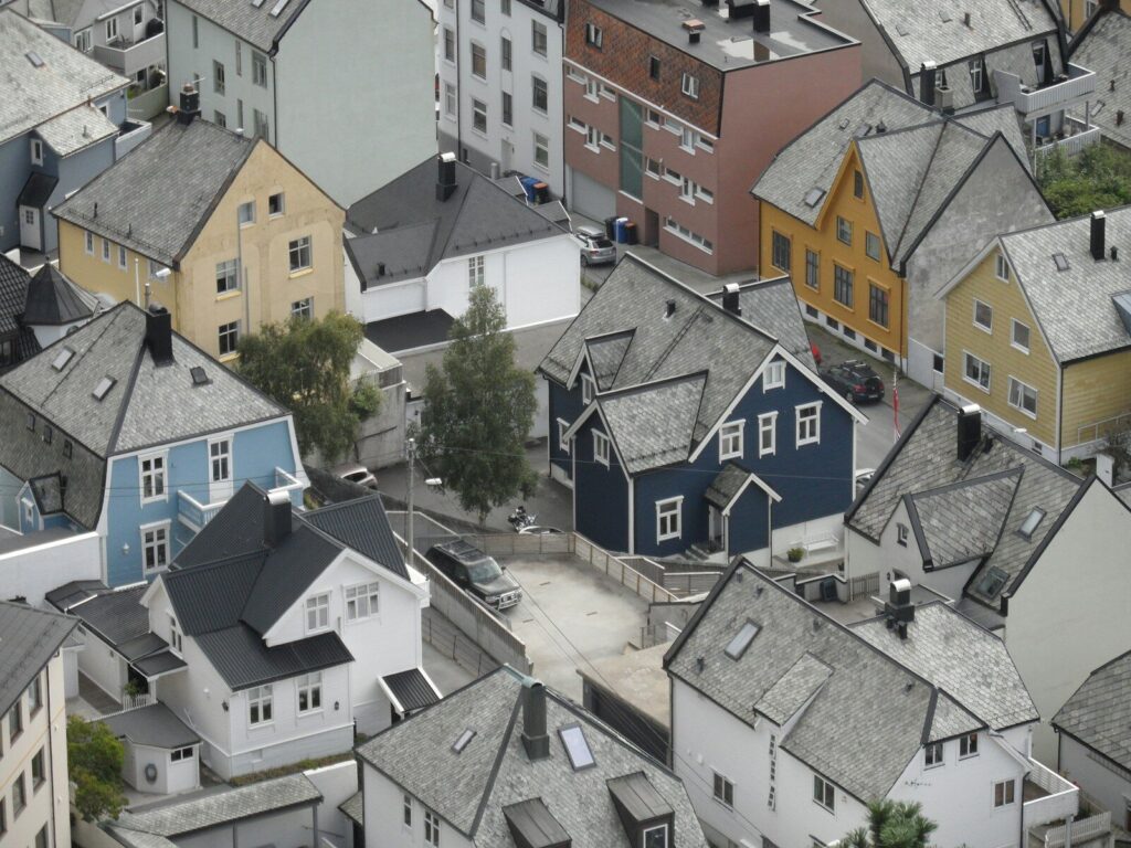 a group of buildings